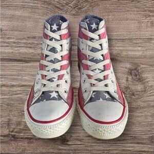 Converse Chuck Taylor Hi Top USA American Flag Unisex Shoes Women’s 7 (Men’s 5)